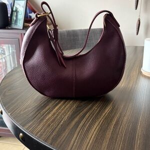 Portland Leather Deep Wine Hobo Bag